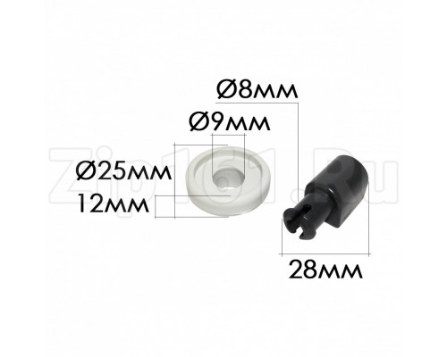 Колесо корзинки для посудомоечной машины ZANUSSI 4055039723 Колесо корзинки для посудомоечной машины ZANUSSI 4055039723