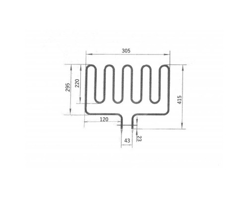 ТЭН для саун HARVIA ZSL-313 2000W 280 А 8/2,0 Т 220 - 5 изгибов