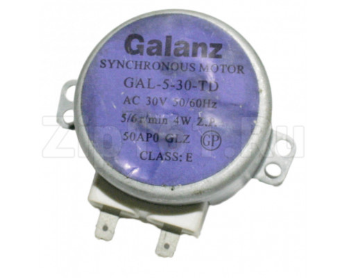 Мотор вращения тарелки СВЧ Galanz GAL-5-30-TD 30V 4W 5/6r/min Мотор вращения тарелки СВЧ Galanz GAL-5-30-TD 30V 4W 5/6r/min