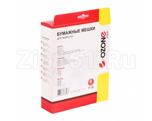 Мешки Ozone 4шт для пылесоса P-06 Мешки Ozone 4шт для пылесоса P-06