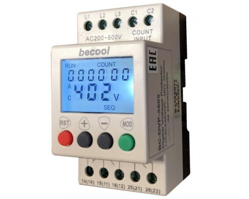 Реле контроля напряжения Becool BC-DVP-3803