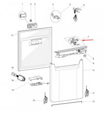 Модуль индикации Indesit Ariston 275075 Interface with knob + led