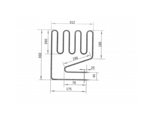 ТЭН для саун HARVIA ZSP255 3000W 280 А 8/3,0 Т 220 контакты под углом