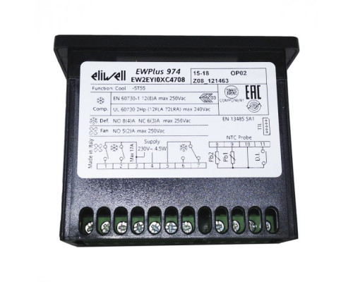 Программируемый контроллер Eliwell EW Plus 974 2Hp/8/5A NTC 230V S, 70х63х28мм