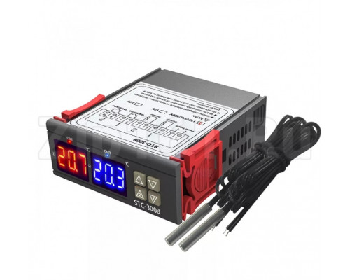 Программируемый контроллер 2 датчика 220V STC-3008 Программируемый контроллер 2 датчика 220V STC-3008