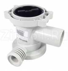 Корпус фильтра помпы Улитка с заглушкой ARISTON, INDESIT - 092264 -145315 -119307 Белая