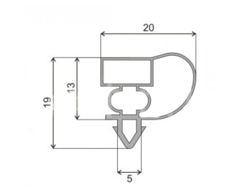 Уплотнитель двери холодильника (570x1510mm) Профиль Е1