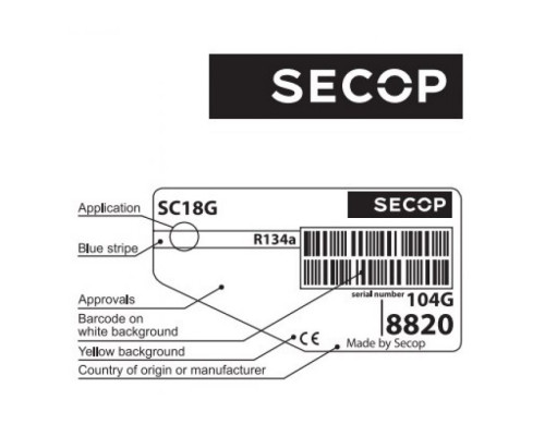 Компрессор Secop SC 18 G (R-134) (W при -23.3° 392Вт) (W при +7.2° 1645Вт) универсальный