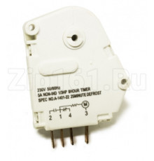 Таймер оттайки холодильника No Frost 8h 25m 230V, 50/60Hz, 5A, 1/3HP. 4 контакта