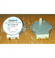 Мотор вращения поддона СВЧ Galanz 220/240V, 5RPM 4W H=12mm пластиковый шток