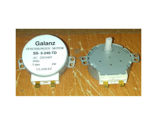 Мотор вращения поддона СВЧ Galanz 220/240V, 5RPM 4W H=12mm пластиковый шток