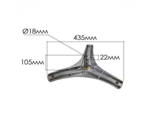 Крестовина барабана для стиральной машины 4434ER1007A под гайку
