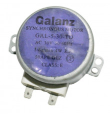 Мотор вращения тарелки СВЧ Galanz GAL-5-30-TD 30V 4W 5/6r/min