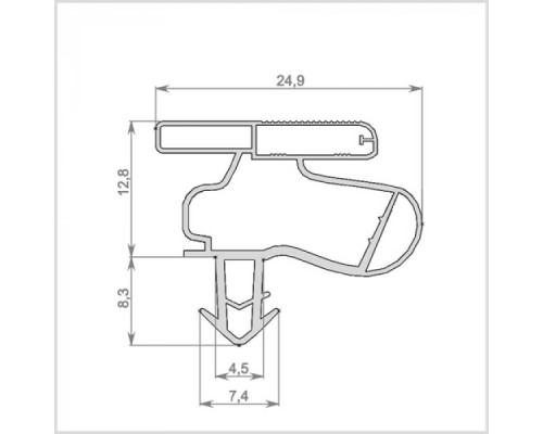 Уплотнитель холодильника 580x700мм Профиль