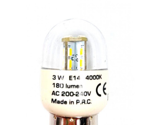 Лампочка светодиодная холодильника LED 3W E14 Lumen 4000K