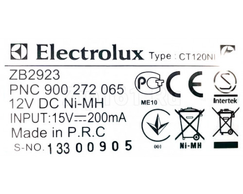 Корпус пылесоса в сборе ZB2923 с мотором, аккумулятором и платой Electrolux 4055164273 Корпус пылесоса в сборе ZB2923 с мотором, аккумулятором и платой Electrolux 4055164273