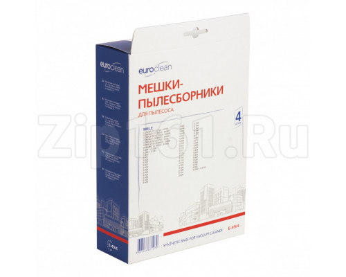 Мешки пылесборники, 4 шт Euroclean для пылесоса Miele E-49/4 Мешки пылесборники, 4 шт Euroclean для пылесоса Miele E-49/4