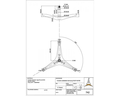 Крестовина барабана DC97-14370E, DC97-14370H