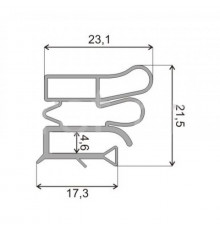 Уплотнитель 520х1020 Zanussi 520х1020 профиль ПС