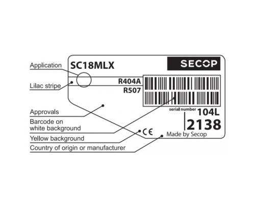 Компрессор Secop SC 18 MLX (R-404) (W при +7,2° 3142Вт) среднетемпературный