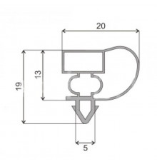 Уплотнитель 735x1585 мм профиль E1