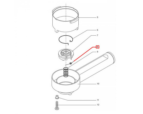 Пружина клапана рожка для кофеварки Saeco 126768418
