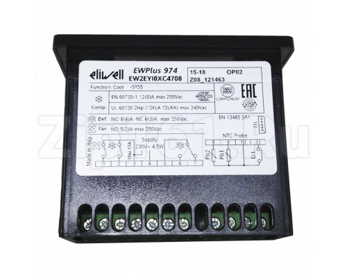 Программируемый контроллер Eliwell EW Plus 974 2Hp/8/5A NTC 230V S, 70х63х28мм Программируемый контроллер Eliwell EW Plus 974 2Hp/8/5A NTC 230V S, 70х63х28мм