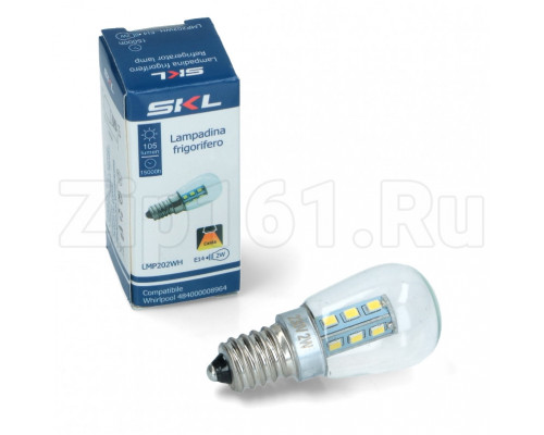 Лампочка для холодильника LED E14, T25, 2W Whirlpool 484000008964 Лампочка для холодильника LED E14, T25, 2W Whirlpool 484000008964
