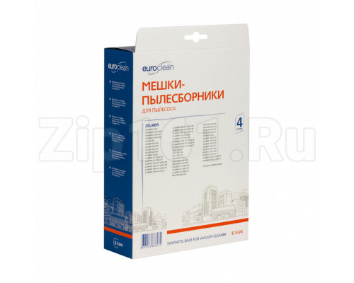 Мешки пылесборники, 4 шт Euroclean для пылесоса E-53/4 Мешки пылесборники, 4 шт Euroclean для пылесоса E-53/4