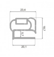 Уплотнитель холодильника (550x420мм) профиль P2