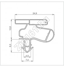 Уплотнитель холодильника 645х1065мм Профиль