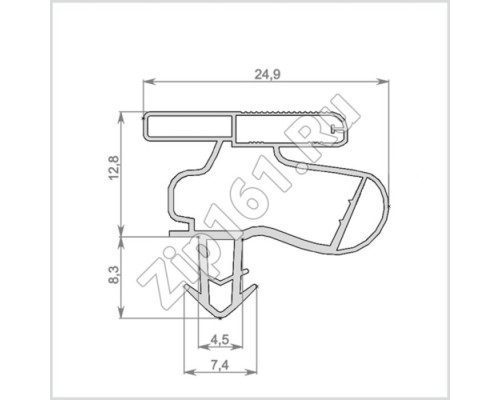 Уплотнитель холодильника 645х1065мм Профиль