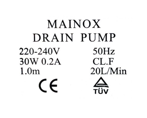 Помпа MAINOX 30w на защелках 3шт клеммы вперед вместе для