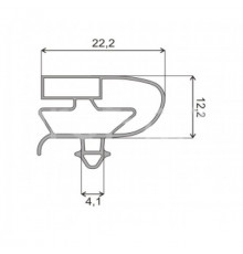 Уплотнитель для холодильника Hansa 615x560 профиль ЕА