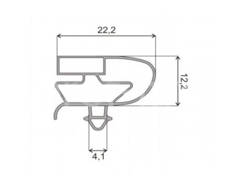 Уплотнитель для холодильника Hansa 615x560 профиль ЕА