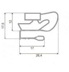Уплотнитель холодильника Саратов 105, 580x825 профиль МА