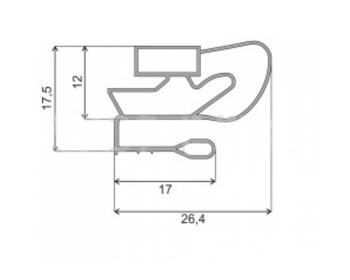 Уплотнитель холодильника Саратов 105, 580x825 профиль МА