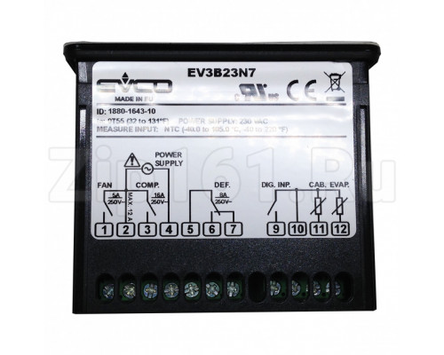 Программируемый контроллер EVCO EV3B23N7 230V 2Hp/8A/5A БЕЗ ДАТЧИКОВ, ID971 Программируемый контроллер EVCO EV3B23N7 230V 2Hp/8A/5A БЕЗ ДАТЧИКОВ, ID971