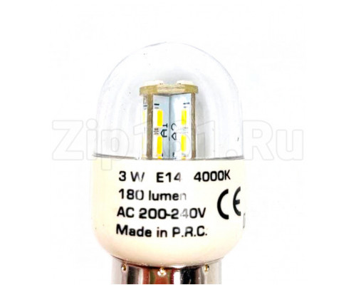 Лампочка светодиодная холодильника LED 3W E14 Lumen 4000K Лампочка светодиодная холодильника LED 3W E14 Lumen 4000K