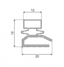 Уплотнитель двери холодильника 580x1050mm Профиль Р1