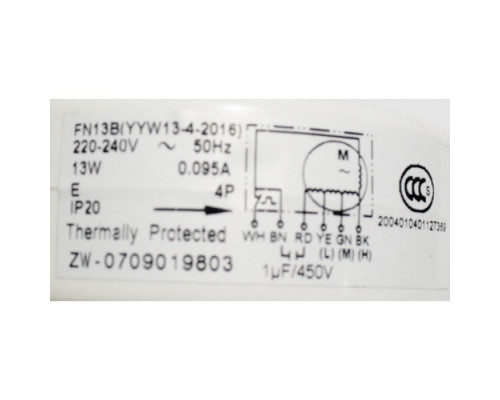 Внутренний мотор кондиционера FN13B (YYW13-4-2016) 220-240V 50Hz 4P 13W 0.095A