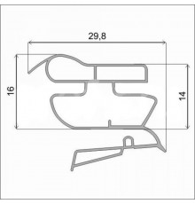 Уплотнитель холодильника 580x960мм Профиль ИН