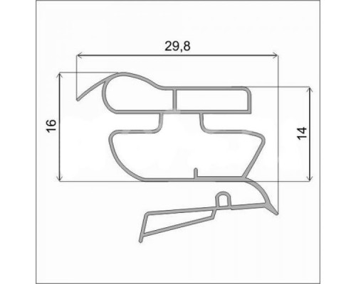 Уплотнитель холодильника 580x960мм Профиль ИН