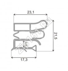 Уплотнитель холодильника 580x290мм профиль ПС