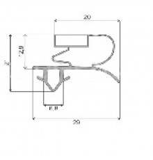Уплотнитель 660х1016 холодильника Whirlpool Вид профиля ЕК