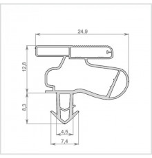 Уплотнитель холодильника 578x1150мм Профиль