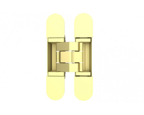 (1 кор.=2 петли) Петля скрытая ELEMENTIS, универсальная, 3D, 115x23 мм, 40 кг, цамак, золото матовое