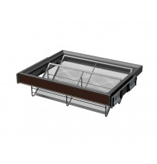ALPHALUX Aiden Выдвижная обувница в базу 600 мм, 564х430х150 (ШхГхВ), экокожа, темно-коричневый