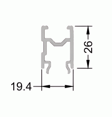 Адаптер ALUMARK высокого штапика 6м неокрас
