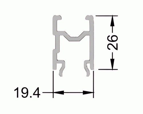 Адаптер ALUMARK высокого штапика 6м неокрас
